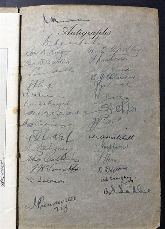 Rugby Union - Fixture - 1935 - 36 All Blacks at Newton Abbot SIGNED