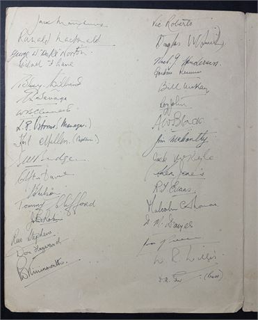 Rugby Union - Tour Menu - 1950 Lions Fully Signed