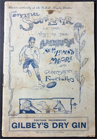 Rugby Union - Tour Guide - 1910 Tours of American/ New Zealand/ Māori/ QLD