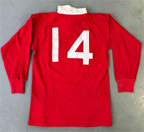Rugby Union - Jersey Game worn. 1980 British Lions # 14 John Carleton