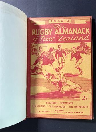 Rugby Union - Almanack. 1942-43 Rugby Almanack of NZ